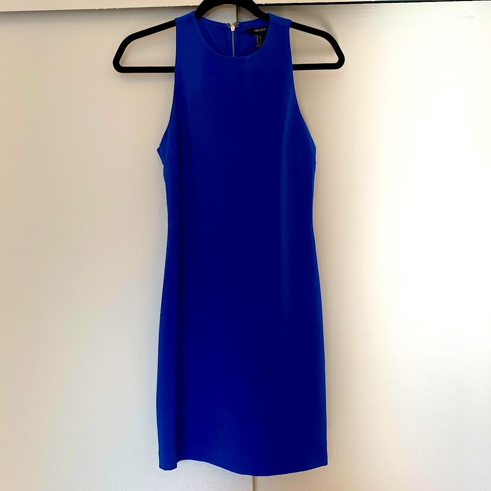 Forever 21 Blue Side Cutout Dress